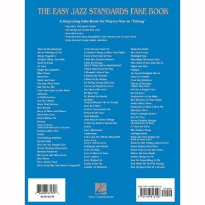 Hal Leonard Easy Jazz Standards Fake Book
