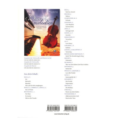 Holzschuh Verlag Wunschmelodien Cello/Piano